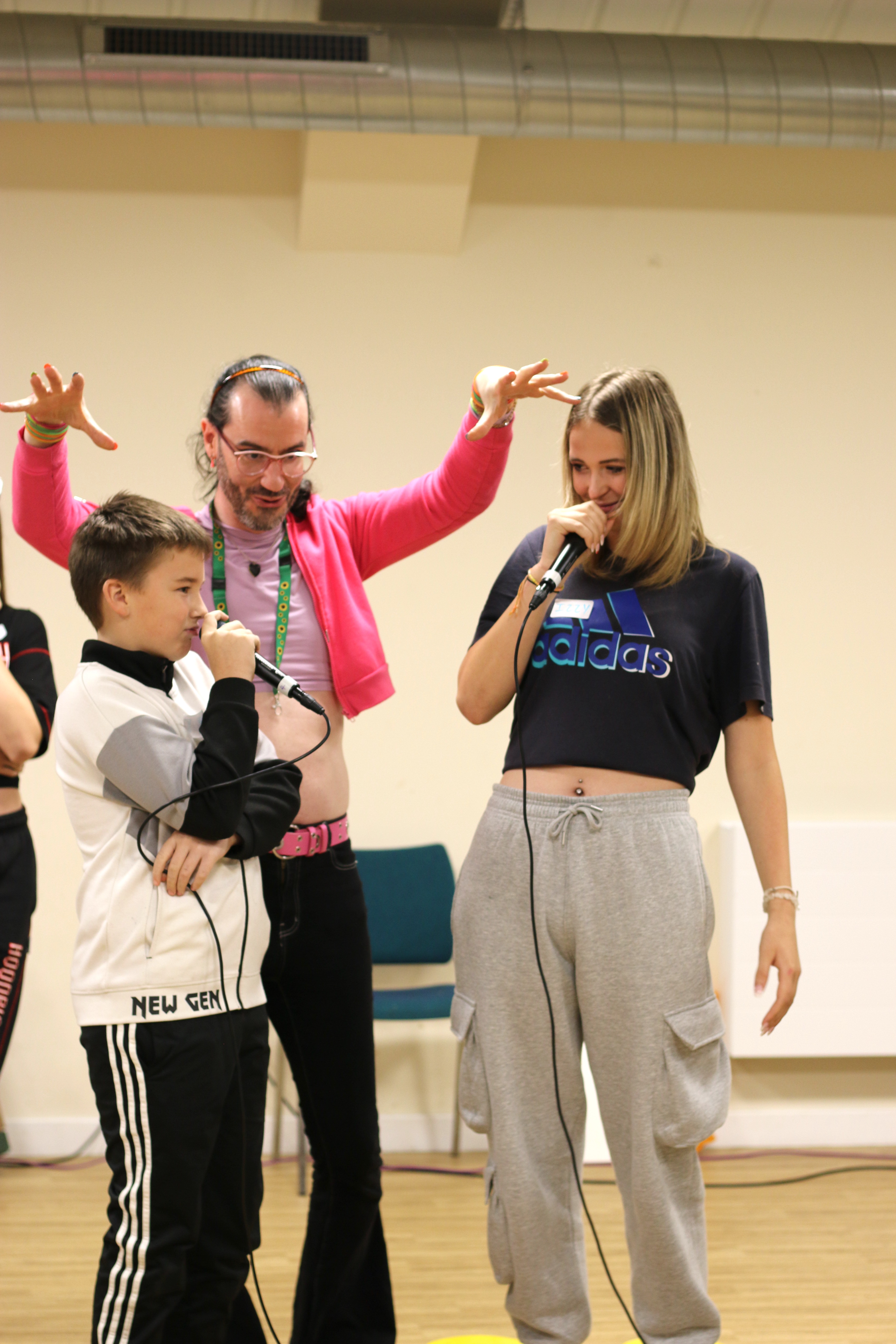 sk shlomo and two children at the BREATHE academy