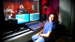 Pembe in the recording studio