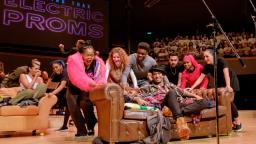 Young people on stage at Electric Proms