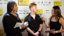 owain williams interviewed on the red carpet