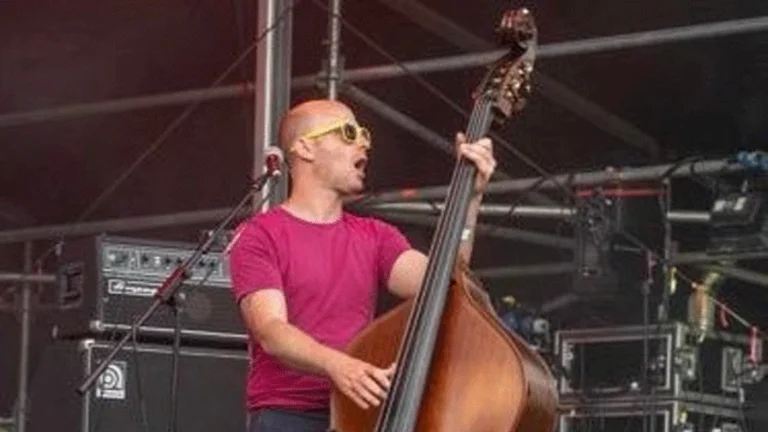 Andrew Lansley playing the double bass