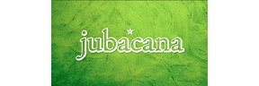 jubacana in white text against a green background