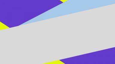 overlapping blocks of grey purple blue and yellow