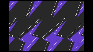 blue and white lightning bolts on black background