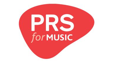 prs for music logo red and white logo